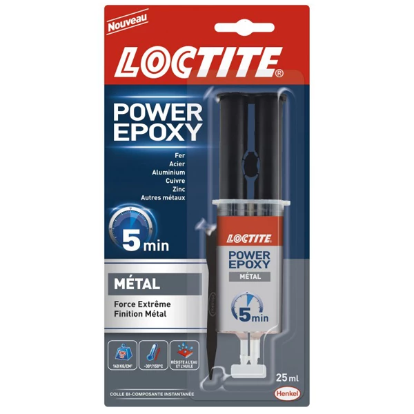 Colle Multi-usage Colle Epoxy à Prise Rapide Spécial Métal - Loctite - 25 Ml 1 Colle Multi-usage Colle Epoxy à Prise Rapide Spécial Métal - Loctite - 25 Ml
