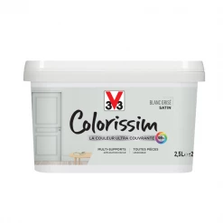 V33 Peinture V33 Colorissim Satin Blanc Grisé Peinture Acrylique Multi-supports Colorissim Satin Blanc Grisé 2.5L