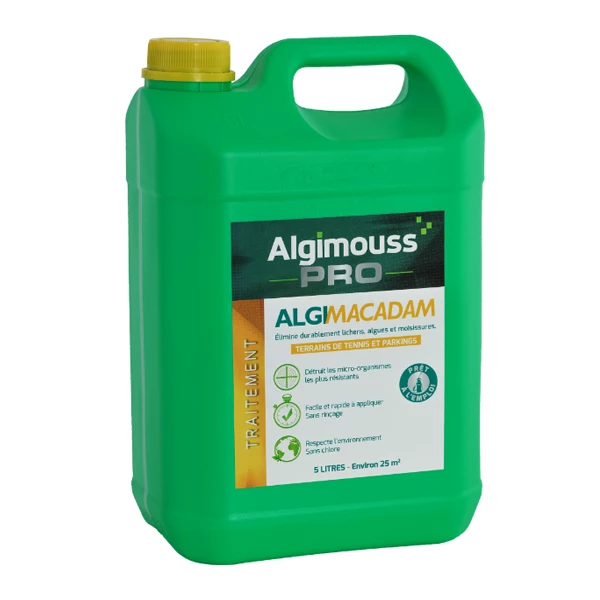 Produit Fongicide Traitement Fongicide Algimacadam Spécial Tennis, Parkings, Macadam En Bidon De 5 L Algimouss 016006 1 Produit Fongicide Traitement Fongicide Algimacadam Spécial Tennis, Parkings, Macadam En Bidon De 5 L Algimouss 016006