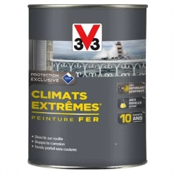 Peintures Antirouille Et Spéciales Fer Peinture Fer Anti-rouille V33 Climats Extrêmes Anthracite Brillant 1,5L