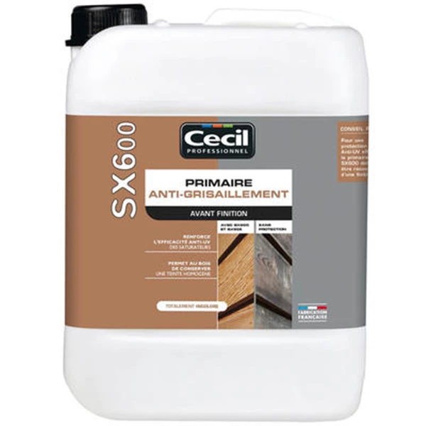 Cecil Traitement Du Bois Primaire Anti-grisaillement Incolore SX 600 Pour Bois Extérieurs 104126 2 Cecil Traitement Du Bois Primaire Anti-grisaillement Incolore SX 600 Pour Bois Extérieurs 104126 – Image 2