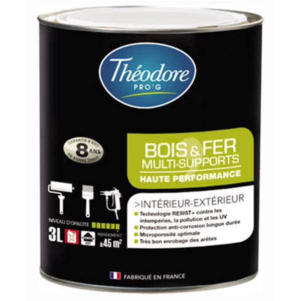 Théodore Prog Peintures Multi-matériaux Peinture Bois Fer Intérieur Extérieur Théodore Pro'G Vert Satin 3L 3 Théodore Prog Peintures Multi-matériaux Peinture Bois Fer Intérieur Extérieur Théodore Pro'G Vert Satin 3L – Image 3