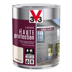 Lasure Pour Bois Lasure Bois Intérieur Extérieur V33 Résine HP Cèdre Blanc Mat - Pot 1L -Chimique Soldes Boutique cedre blanc v33 1l