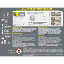 Peintures Antirouille Et Spéciales Fer Peinture Fer Spéciale Climats Extrêmes V33 Brillant Vert Basque 1,5L -Chimique Soldes Boutique climats extremes fer 1