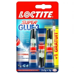 Colle Cyano Colle Liquide Extra-forte Super Glue-3 Loctite 2 Tubes + 1 Gratuit