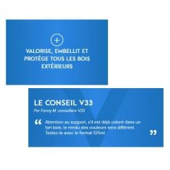 Lasure Pour Bois Lasure Bois Intérieur Extérieur V33 HP Gris Anthracite Satin 125ml -Chimique Soldes Boutique conseil v33 4