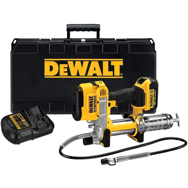 Pompe à Graisse Sur Batterie Pompe à Graisse Dewalt DCGG571M1-QW XR 1 Batterie 4Ah Chargeur Multi Voltage Et Coffret 2 Pompe à Graisse Sur Batterie Pompe à Graisse Dewalt DCGG571M1-QW XR 1 Batterie 4Ah Chargeur Multi Voltage Et Coffret – Image 2