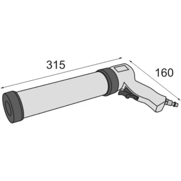 Pistolets à Mastic Et Produits D'extrusion Pistolet Pneumatique à Cartouches De 310 Ml - Lacmé 334100 3 Pistolets à Mastic Et Produits D'extrusion Pistolet Pneumatique à Cartouches De 310 Ml - Lacmé 334100 – Image 3