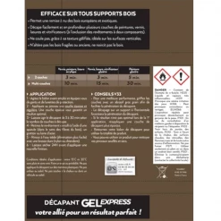 Traitement Du Bois Décapant Gel Express Bois Lasures Vernis Peintures V33 1 L -Chimique Soldes Boutique information v33