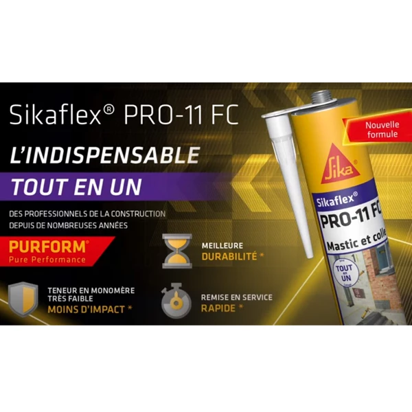 Mastic Pu Mastic-colle Sikaflex PRO-11FC Purform Blanc EcoFlex 35X300 Ml Pistolet 4 Mastic Pu Mastic-colle Sikaflex PRO-11FC Purform Blanc EcoFlex 35X300 Ml Pistolet – Image 4