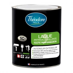Theodore Peintures Antirouille Et Spéciales Fer Peinture Laque Antirouille Pour Métaux - Protexfer Théodore BTP - Coloris Blanc - Pot De 1 Litre
