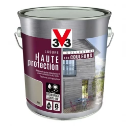 Lasure Pour Bois Lasure Bois Intérieur Extérieur V33 Résine HP Lin Satin - Pot 2,5L -Chimique Soldes Boutique lasure haute protection lin