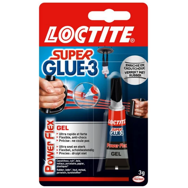 Colle Cyano Colle Super Glue 3 Loctite Power FLex Gel Multi-usages - Flacon De 3 G 4 Colle Cyano Colle Super Glue 3 Loctite Power FLex Gel Multi-usages - Flacon De 3 G – Image 4