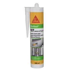 Mastic Acrylique Façade Joints Fissures Sika 107 Blanc 300 Ml