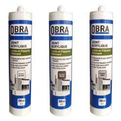Mastic Acrylique Joint Et Fissure Obra - Cartouche De 300 Ml - Blanc -Chimique Soldes Boutique mastic acrylique fissure co