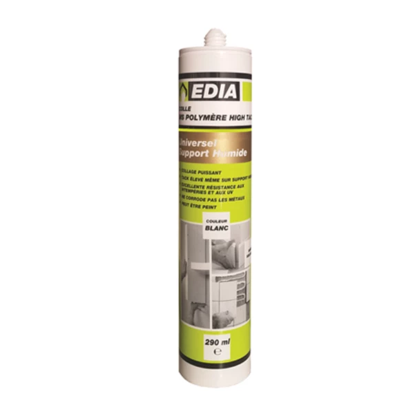 Mastic Pu Mastic Colle MS Polymère High Tack Edia Support Humide 290 Ml Blanc 1 Mastic Pu Mastic Colle MS Polymère High Tack Edia Support Humide 290 Ml Blanc