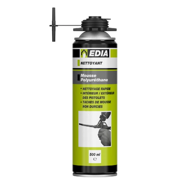 Edia Mousse Expansive Polyuréthane Nettoyant Mousse Polyuréthane Non Durcie Outils Supports Aérosol 500ml 2 Edia Mousse Expansive Polyuréthane Nettoyant Mousse Polyuréthane Non Durcie Outils Supports Aérosol 500ml – Image 2