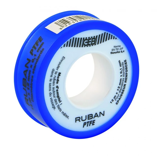 Ruban Teflon Ptfe GEB Ruban PTFE Standard Téflon 12 Mm X 12 M épaisseur 0.075 Mm 815192 1 Ruban Teflon Ptfe GEB Ruban PTFE Standard Téflon 12 Mm X 12 M épaisseur 0.075 Mm 815192