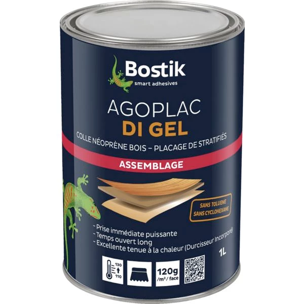 Colles à Bois Colle Contact AGOPLAC DI GEL Boîte De 1 Litre Bostik 30604796 1 Colles à Bois Colle Contact AGOPLAC DI GEL Boîte De 1 Litre Bostik 30604796