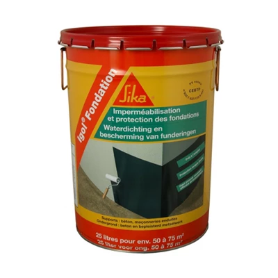 Revêtement Bitumineux Enduit D'imperméabilisation Murs De Fondation Bitumeux Noir 25 Litres Sika 537 1 Revêtement Bitumineux Enduit D'imperméabilisation Murs De Fondation Bitumeux Noir 25 Litres Sika 537