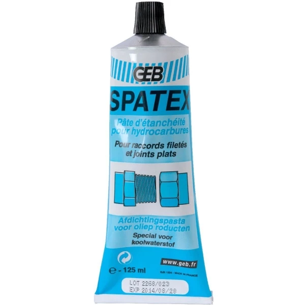 Filasse Et Pâte à Joint Pâte à Joint Spéciale Pour Hydrocarbures Spatex 125 Ml GEB 103720 1 Filasse Et Pâte à Joint Pâte à Joint Spéciale Pour Hydrocarbures Spatex 125 Ml GEB 103720