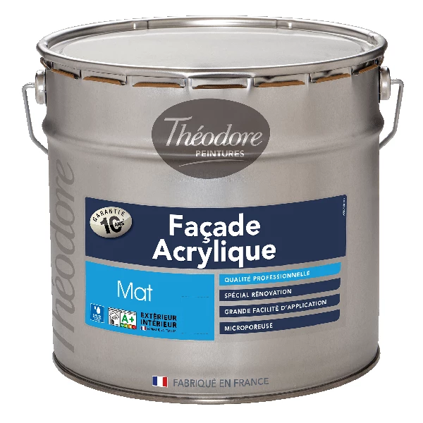 Theodore Peintures Peinture Pour Façade Peinture Façade Neuve Rénovée Acrylique Blanc Mat Théodore Peintures 10L 1 Theodore Peintures Peinture Pour Façade Peinture Façade Neuve Rénovée Acrylique Blanc Mat Théodore Peintures 10L