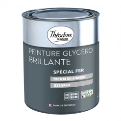Theodore Peintures Peintures Antirouille Et Spéciales Fer Peinture Fer Anti-rouille Brillante Théodore Peintures Blanc 0,5L