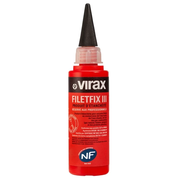 Etanchéité Pour Filetage Résine D'étanchéité Filetfix® III Pour Raccords Filetés - 60 Ml - Virax 1 Etanchéité Pour Filetage Résine D'étanchéité Filetfix® III Pour Raccords Filetés - 60 Ml - Virax