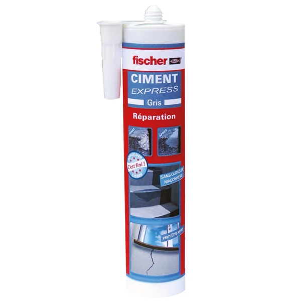 Fischer Mastic Acrylique Ciment Express Prêt à L'emploi - Ton Gris - Cartouche De 310 Ml 2 Fischer Mastic Acrylique Ciment Express Prêt à L'emploi - Ton Gris - Cartouche De 310 Ml – Image 2