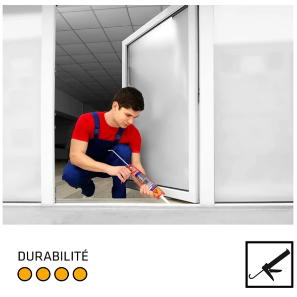 Mastic Acrylique Mastic Silicone Neutre Pour Menuiseries - SikaSeal 109 - Noir - Cartouche 300 Ml 4 Mastic Acrylique Mastic Silicone Neutre Pour Menuiseries - SikaSeal 109 - Noir - Cartouche 300 Ml – Image 4