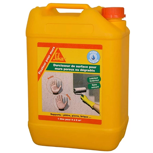 Mastic Et Préparation Support Fixateur De Surface Pour Murs Poreux Ou Dégradés Sika 5 Litres 66131 2 Mastic Et Préparation Support Fixateur De Surface Pour Murs Poreux Ou Dégradés Sika 5 Litres 66131 – Image 2