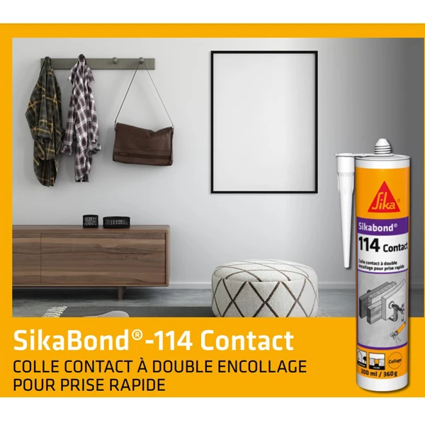 Colle Multi-usage Colle SikaBond 114 Contact Beige Pour Intérieur 300 Ml 2 Colle Multi-usage Colle SikaBond 114 Contact Beige Pour Intérieur 300 Ml – Image 2