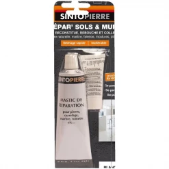 Mastic Et Préparation Support Mastic De Réparation SintoPIERRE Couleur Blanc Tube Blister 66 Ml 32025