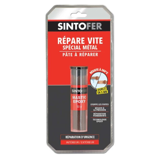 Mastic Et Préparation Support Mastic époxy Haute Température - Répare Vite Spécial Métal Sinto Fer - Bâton De 60 Gr 1 Mastic Et Préparation Support Mastic époxy Haute Température - Répare Vite Spécial Métal Sinto Fer - Bâton De 60 Gr