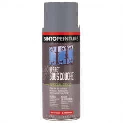 Sous-couche Apprêt Fer Antirouille Sinto Peinture Gris Aérosol 400 Ml