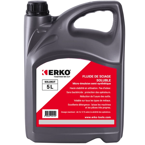 Huile Coupe Fluide De Sciage Soluble Erko Solukut Pour Tous Les Métaux Bidon De 5 L 1 Huile Coupe Fluide De Sciage Soluble Erko Solukut Pour Tous Les Métaux Bidon De 5 L