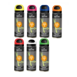 Peinture Traceur Chantier TEMPO TP Fluorescent 2-8 Semaines Blanc Soppec 141600