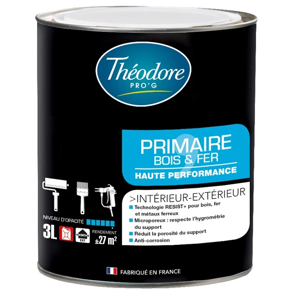 Théodore Prog Peintures Antirouille Et Spéciales Fer Sous-couche Anti-corrosion Bois Et Métaux Primaire Théodore Pro'G 3L 1 Théodore Prog Peintures Antirouille Et Spéciales Fer Sous-couche Anti-corrosion Bois Et Métaux Primaire Théodore Pro'G 3L