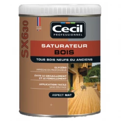 Traitement Du Bois Saturateur Bois SX630 Cecil - Teck Aspect Mat - 1 Litre