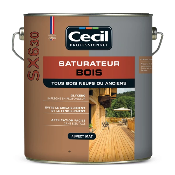 Traitement Du Bois Saturateur Bois SX630 Cecil - Vert Autoclavé Aspect Mat - 5 Litres 1 Traitement Du Bois Saturateur Bois SX630 Cecil - Vert Autoclavé Aspect Mat - 5 Litres