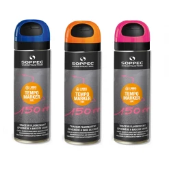Peinture Traceur Tempo Marker 5 à 15 Jours Fluorescent Orange Soppec 141716