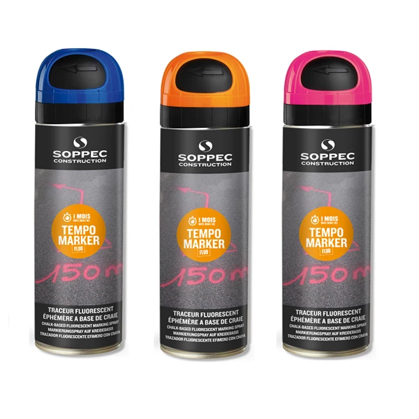 Peinture Traceur Tempo Marker 5 à 15 Jours Fluorescent Orange Soppec 141716 1 Peinture Traceur Tempo Marker 5 à 15 Jours Fluorescent Orange Soppec 141716
