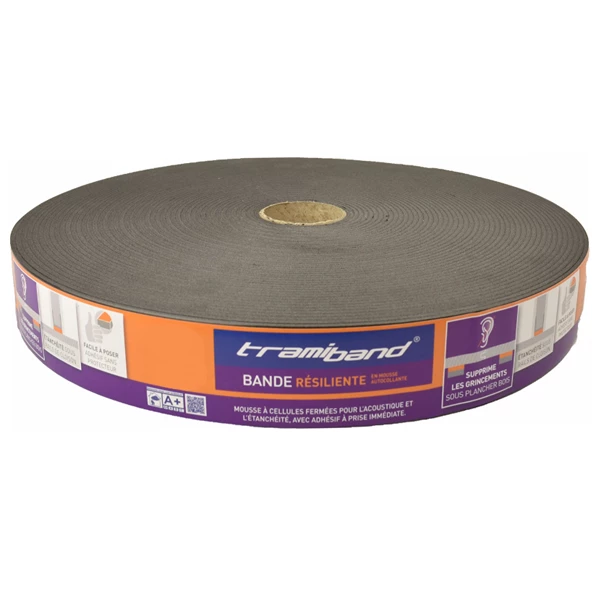 Joint Compriband Et Isolant Bande En Mousse Adhésive Pour Isolation Phonique Des Planchers Tramiband SP - 50 X 3 Mm - 30 M Tramico 2936220000 1 Joint Compriband Et Isolant Bande En Mousse Adhésive Pour Isolation Phonique Des Planchers Tramiband SP - 50 X 3 Mm - 30 M Tramico 2936220000