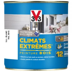 Peinture Exterieure Bois Peinture Extérieure Bois Climats Extrêmes Mat Blanc 2 L V33 107565 5 Peinture Exterieure Bois Peinture Extérieure Bois Climats Extrêmes Mat Blanc 2 L V33 107565 -Chimique Soldes Boutique v33blancm