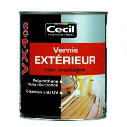 Vernis Bois Extérieur VX403 Cecil Protection U.V Incolore Brillant 2,5L