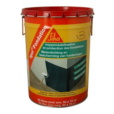 Revêtement Bitumineux Enduit D'imperméabilisation Murs De Fondation Bitumeux Noir 25 Litres Sika 537 2 Revêtement Bitumineux Enduit D'imperméabilisation Murs De Fondation Bitumeux Noir 25 Litres Sika 537 – Image 2