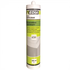 Colle Multi-usage Colle Acrylique Fixation Décoration Intérieure Edia 300 Ml Blanc