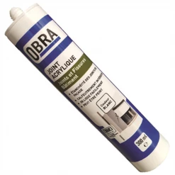 Mastic Acrylique Joint Et Fissure Obra - Cartouche De 300 Ml - Blanc