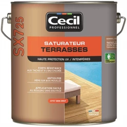 Traitement Du Bois Saturateur Terrasse Bois SX725 Cecil Professionnel Cèdre Gris Mat 5L -Chimique Soldes Boutique visuelprincipal 820009